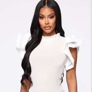 ❤️SOLD❤️White Large bodysuit